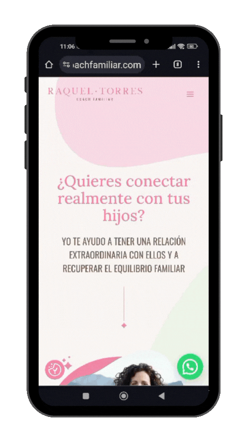 video mockup movil raquel torres coach familiar